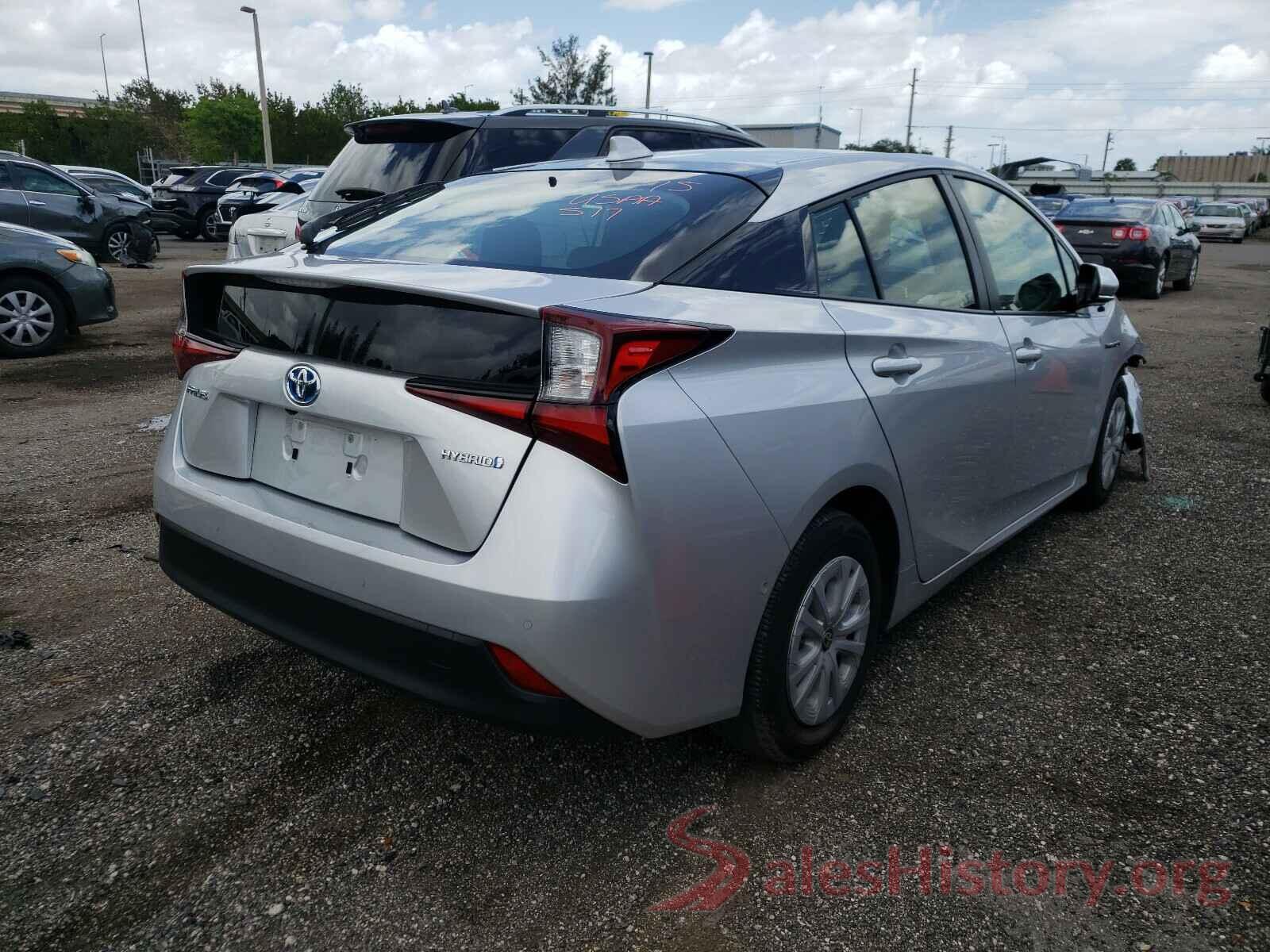 JTDKARFUXL3106995 2020 TOYOTA PRIUS