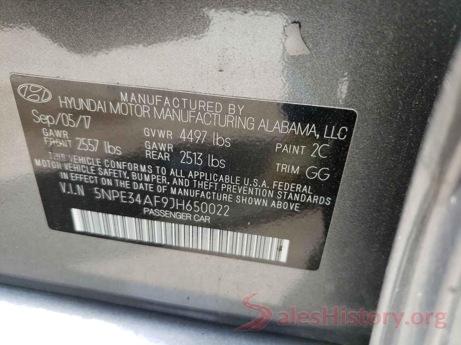 5NPE34AF9JH650022 2018 HYUNDAI SONATA