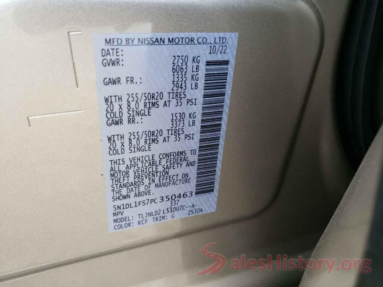 5N1DL1FS7PC350463 2023 INFINITI QX60