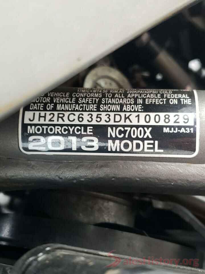 JH2RC6353DK100829 2013 HONDA NC CYCLE