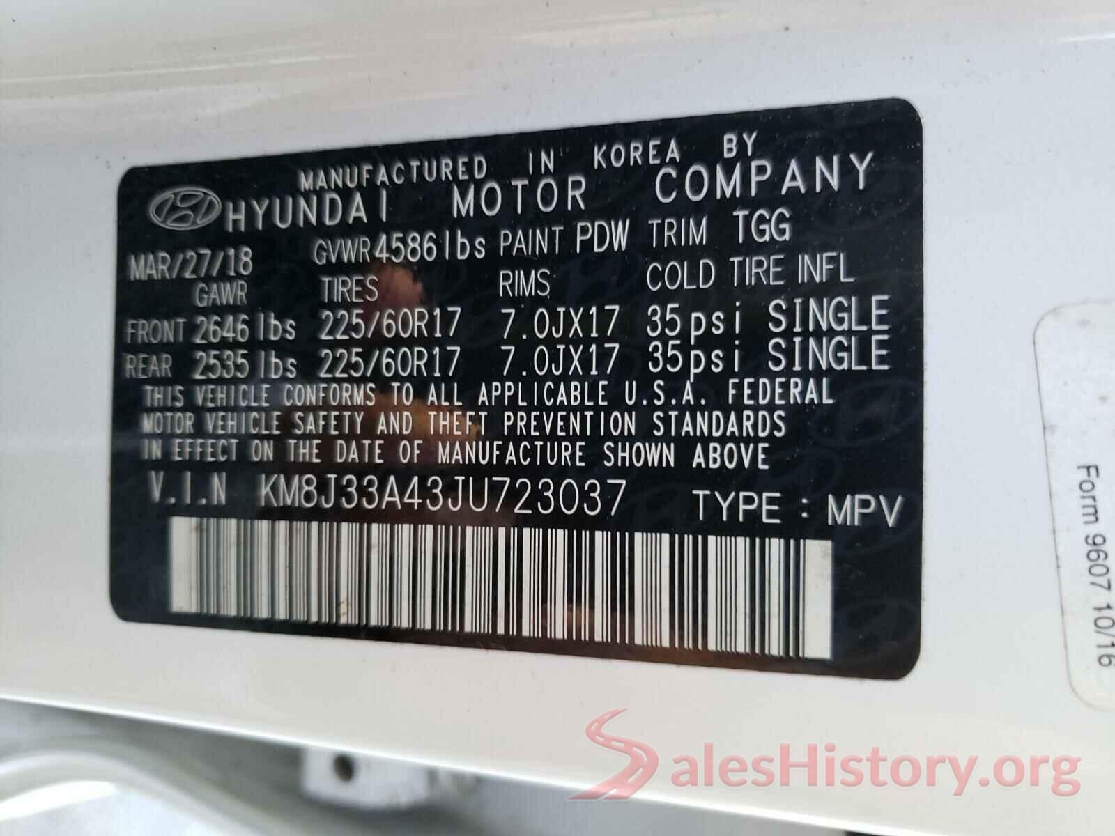 KM8J33A43JU723037 2018 HYUNDAI TUCSON