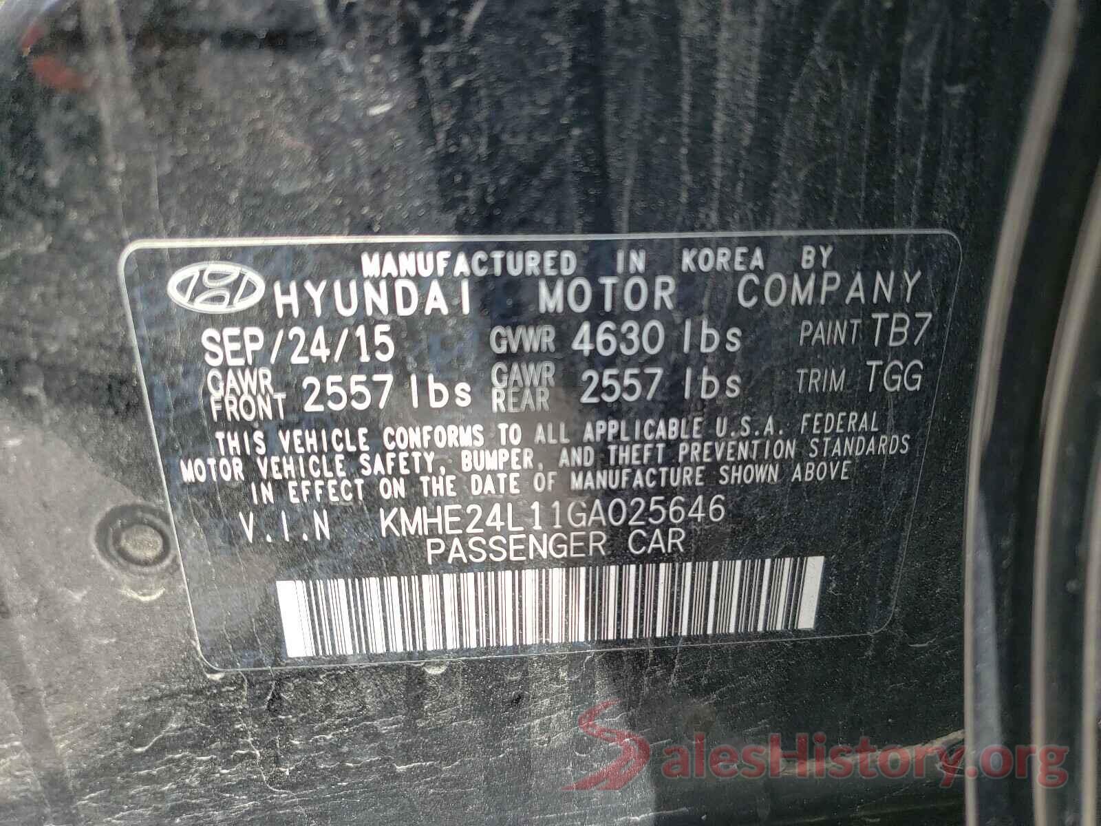 KMHE24L11GA025646 2016 HYUNDAI SONATA