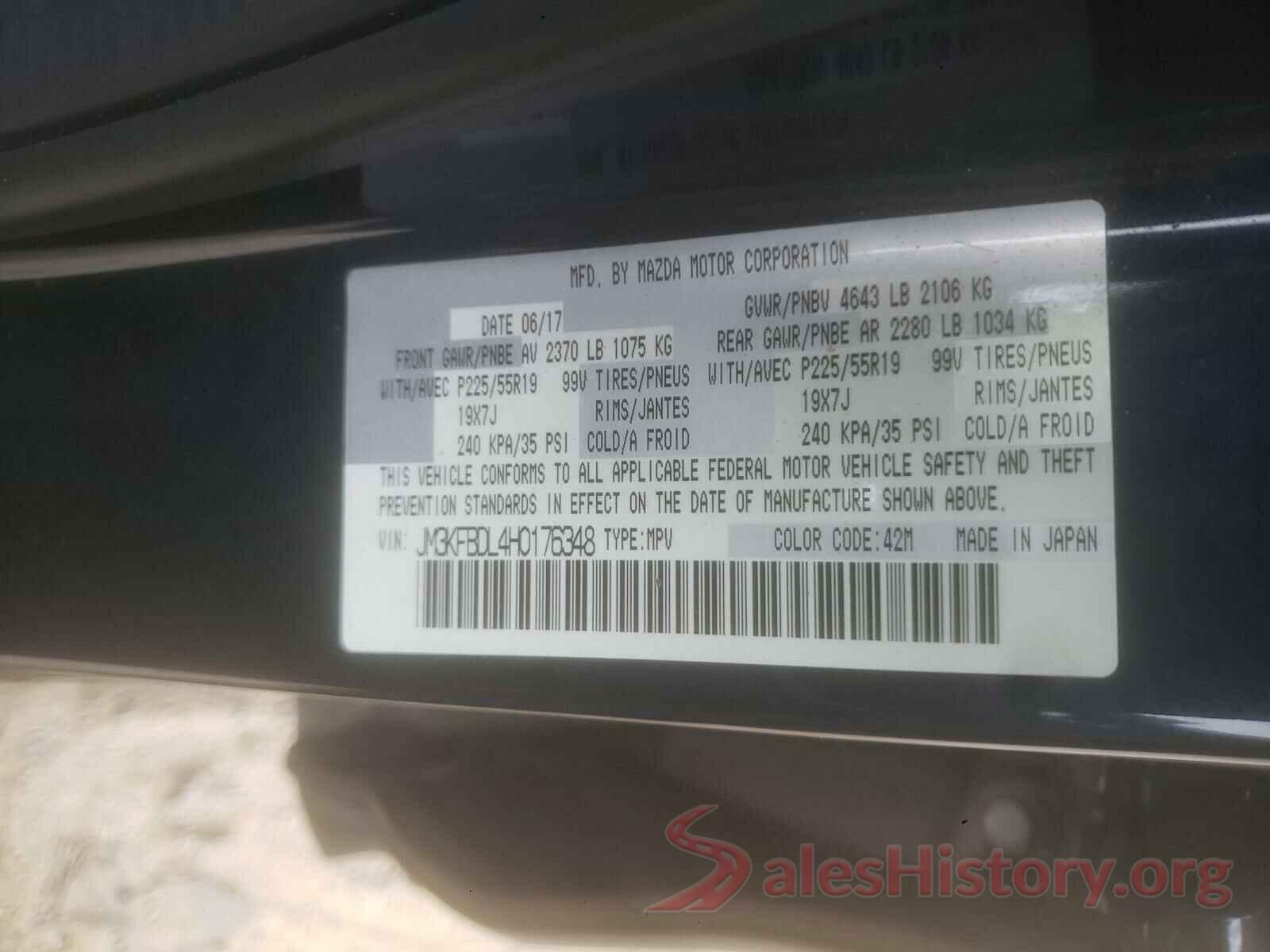 JM3KFBDL4H0176348 2017 MAZDA CX-5