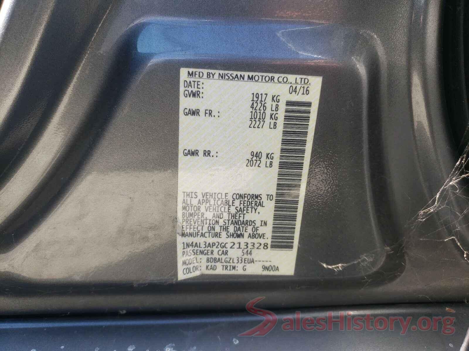 1N4AL3AP2GC213328 2016 NISSAN ALTIMA