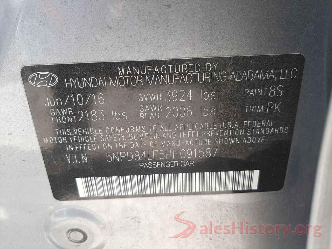 5NPD84LF5HH091587 2017 HYUNDAI ELANTRA