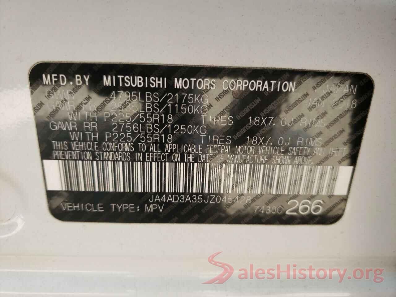 JA4AD3A35JZ045428 2018 MITSUBISHI OUTLANDER