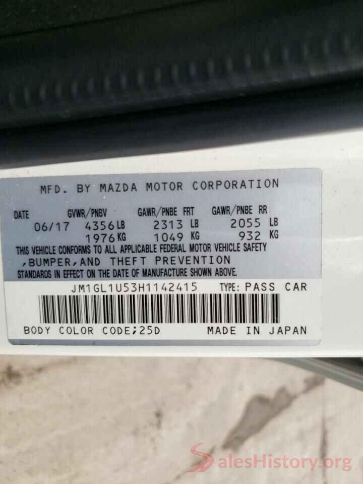 JM1GL1U53H1142415 2017 MAZDA 6