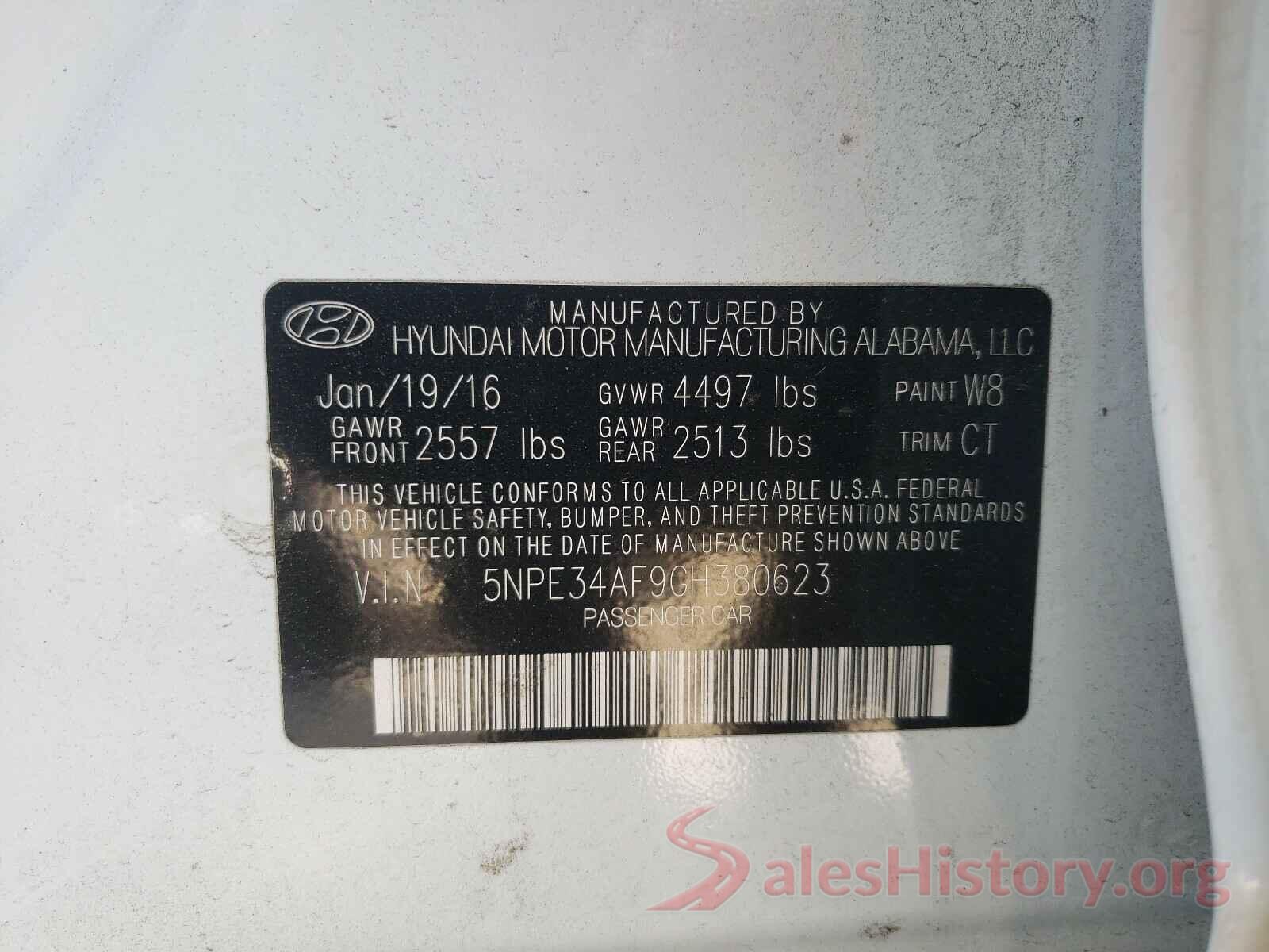 5NPE34AF9GH380623 2016 HYUNDAI SONATA