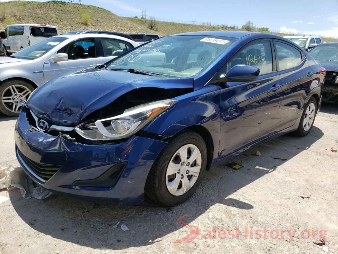 5NPDH4AEXGH702075 2016 HYUNDAI ELANTRA