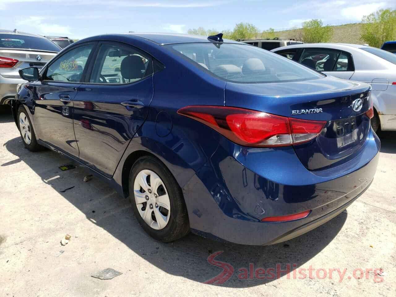 5NPDH4AEXGH702075 2016 HYUNDAI ELANTRA