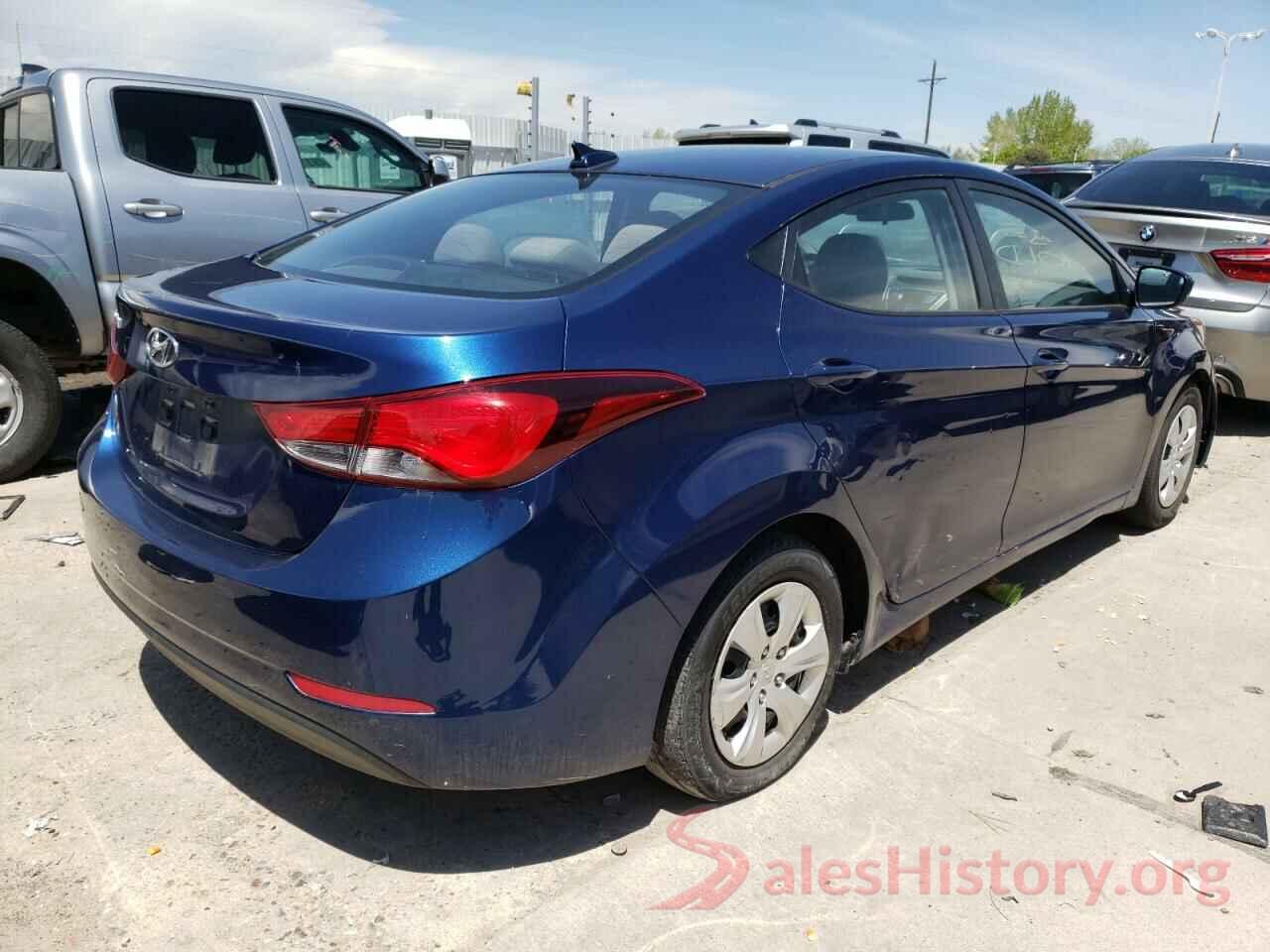 5NPDH4AEXGH702075 2016 HYUNDAI ELANTRA