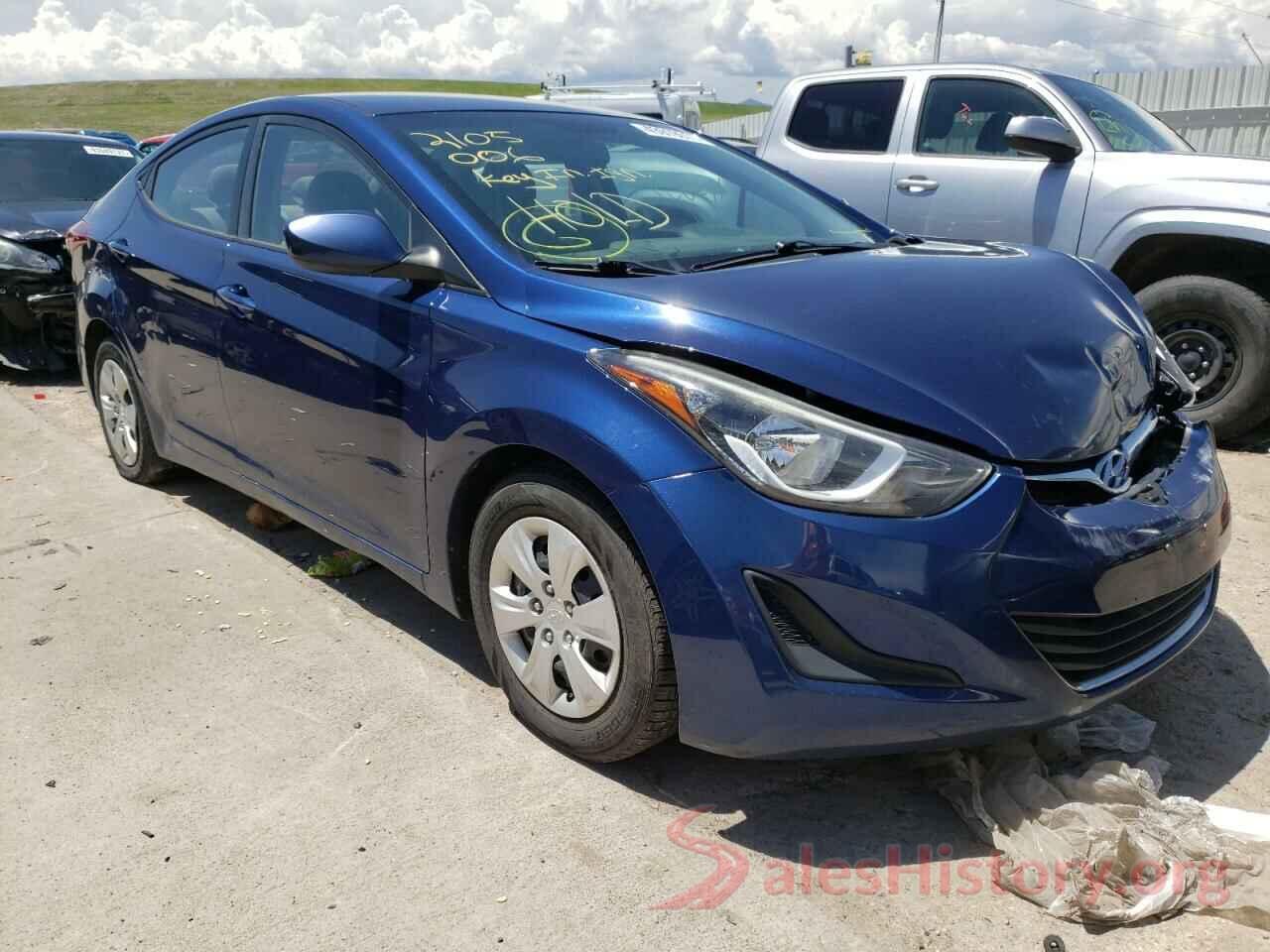 5NPDH4AEXGH702075 2016 HYUNDAI ELANTRA