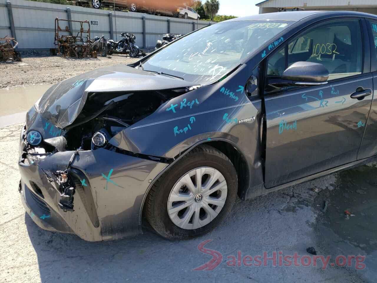 JTDKARFU8K3079083 2019 TOYOTA PRIUS