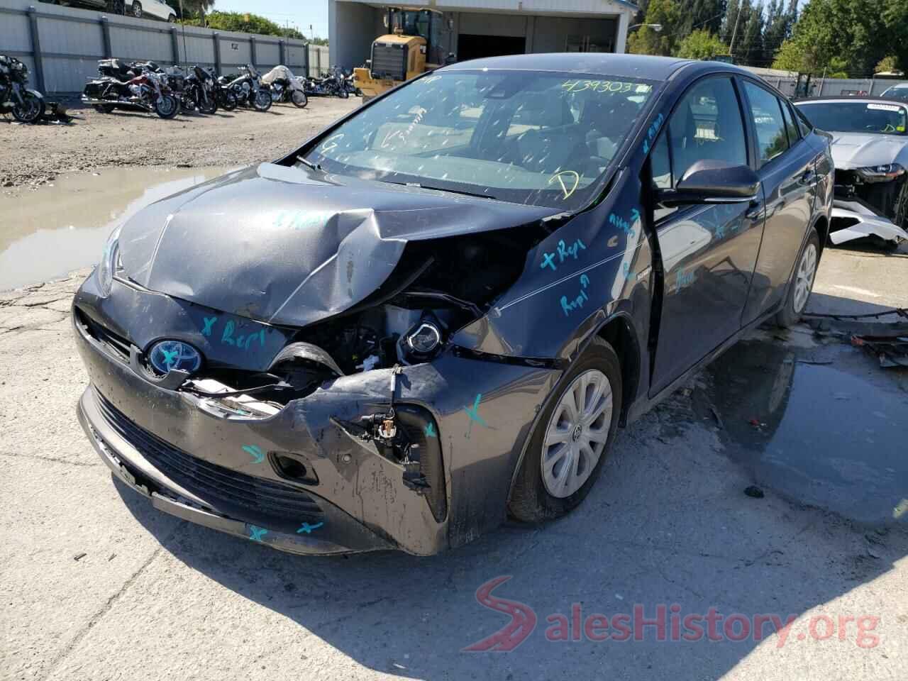 JTDKARFU8K3079083 2019 TOYOTA PRIUS