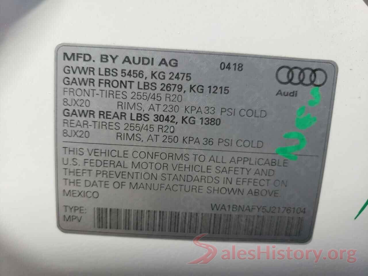 WA1BNAFY5J2176104 2018 AUDI Q5