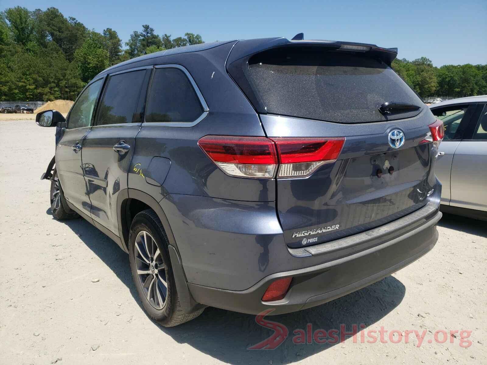 5TDJGRFH7KS066207 2019 TOYOTA HIGHLANDER