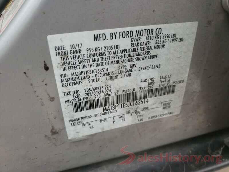 MAJ3P1TE5JC163514 2018 FORD ALL OTHER