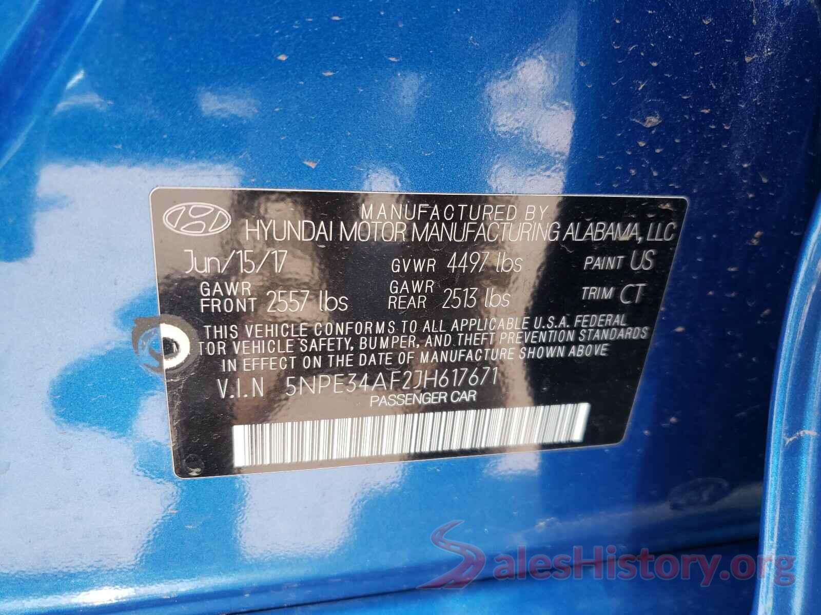 5NPE34AF2JH617671 2018 HYUNDAI SONATA