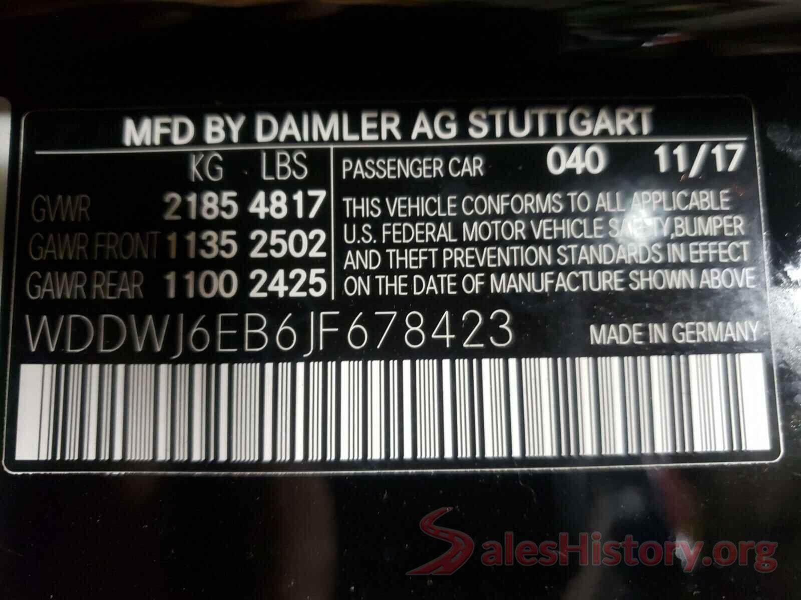 WDDWJ6EB6JF678423 2018 MERCEDES-BENZ C CLASS