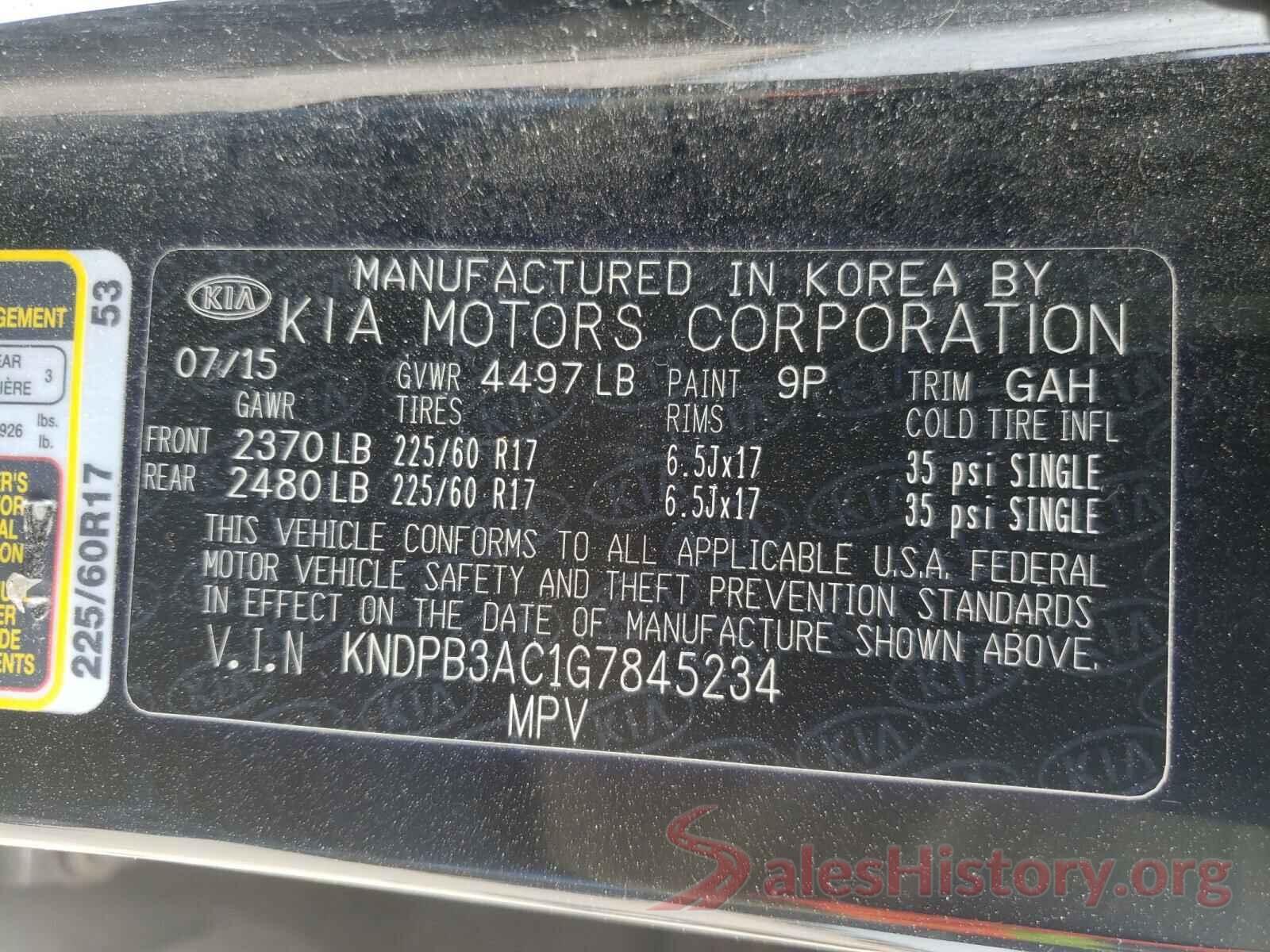 KNDPB3AC1G7845234 2016 KIA SPORTAGE