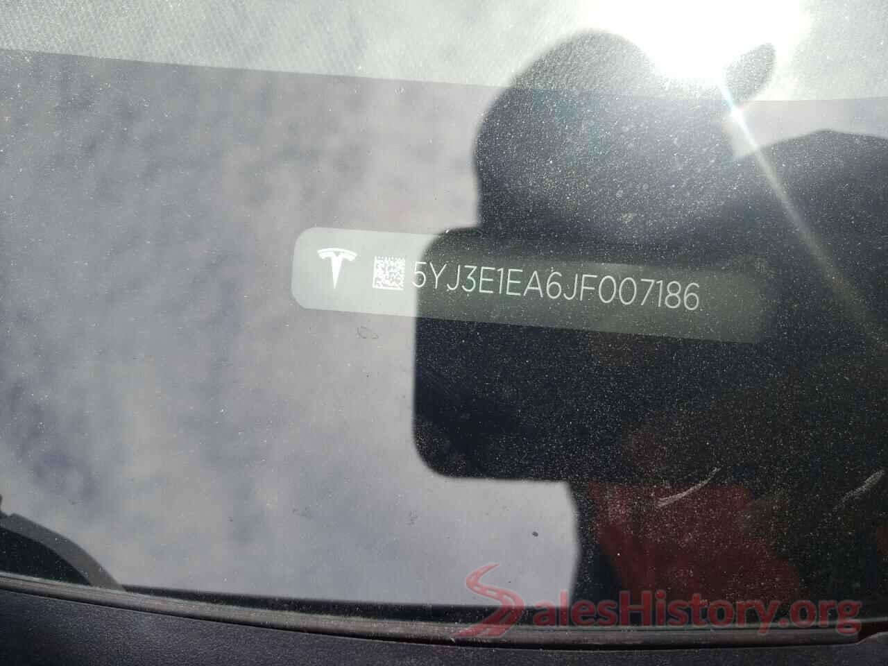 5YJ3E1EA6JF007186 2018 TESLA MODEL 3