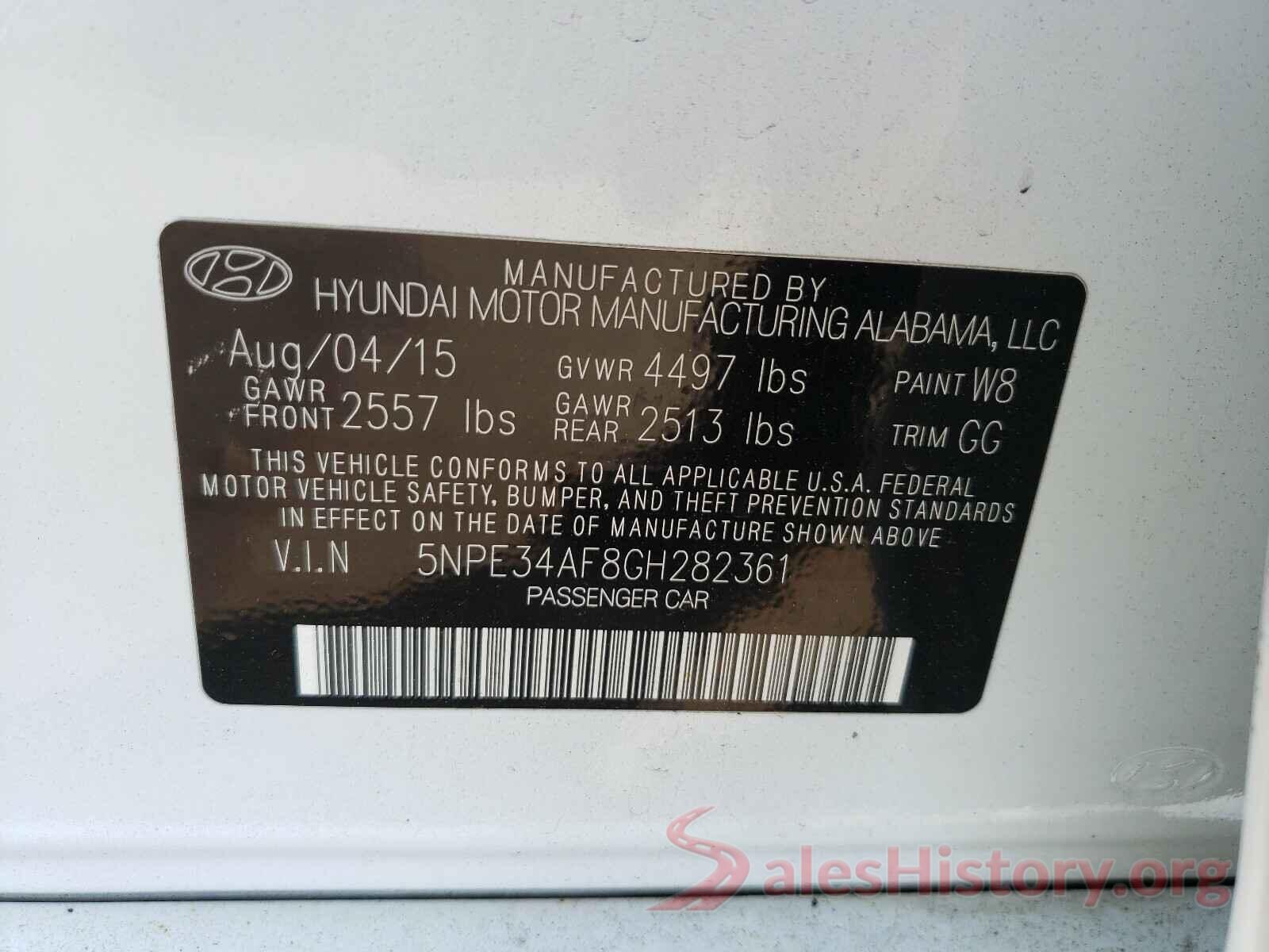 5NPE34AF8GH282361 2016 HYUNDAI SONATA