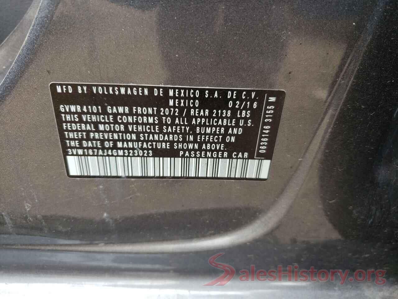 3VW167AJ4GM323023 2016 VOLKSWAGEN JETTA