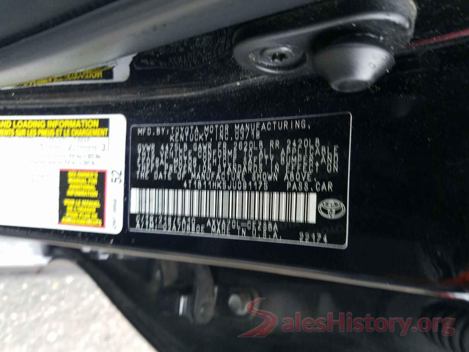 4T1B11HK5JU091175 2018 TOYOTA CAMRY