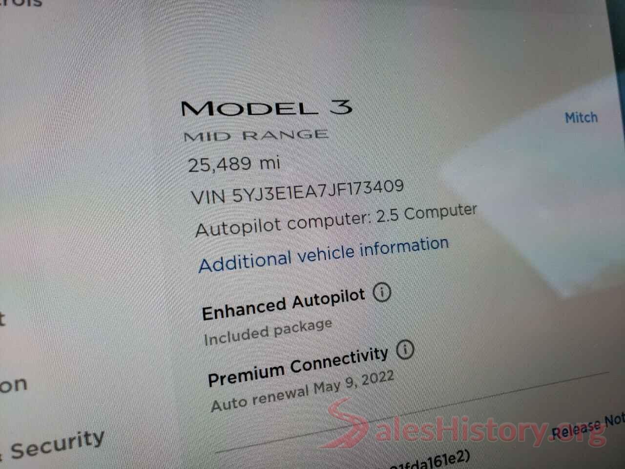 5YJ3E1EA7JF173409 2018 TESLA MODEL 3