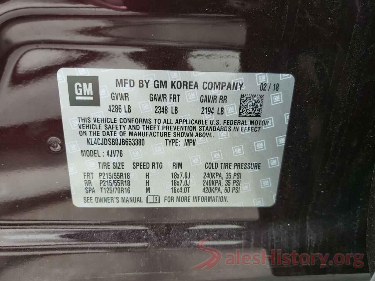 KL4CJDSB0JB653380 2018 BUICK ENCORE