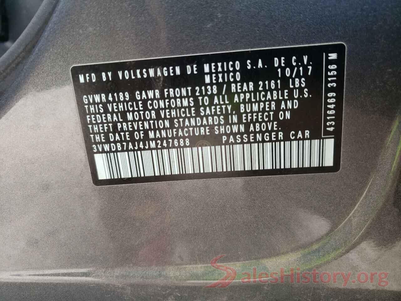 3VWDB7AJ4JM247688 2018 VOLKSWAGEN JETTA