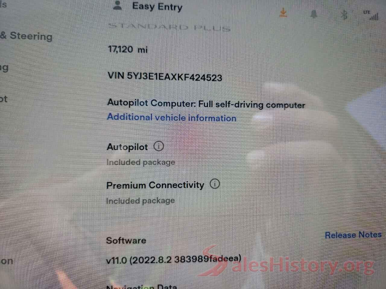 5YJ3E1EAXKF424523 2019 TESLA MODEL 3