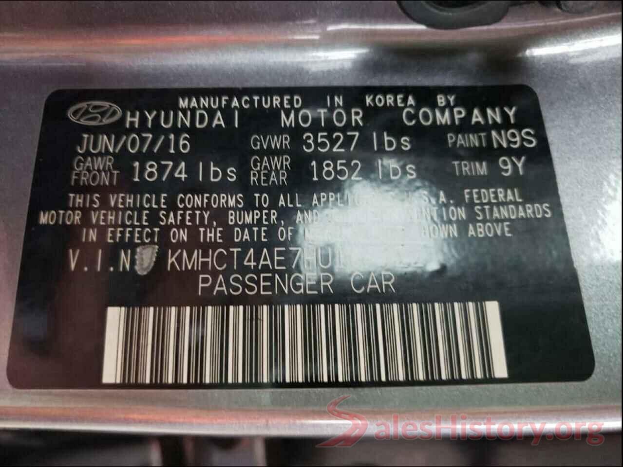 KMHCT4AE7HU167722 2017 HYUNDAI ACCENT