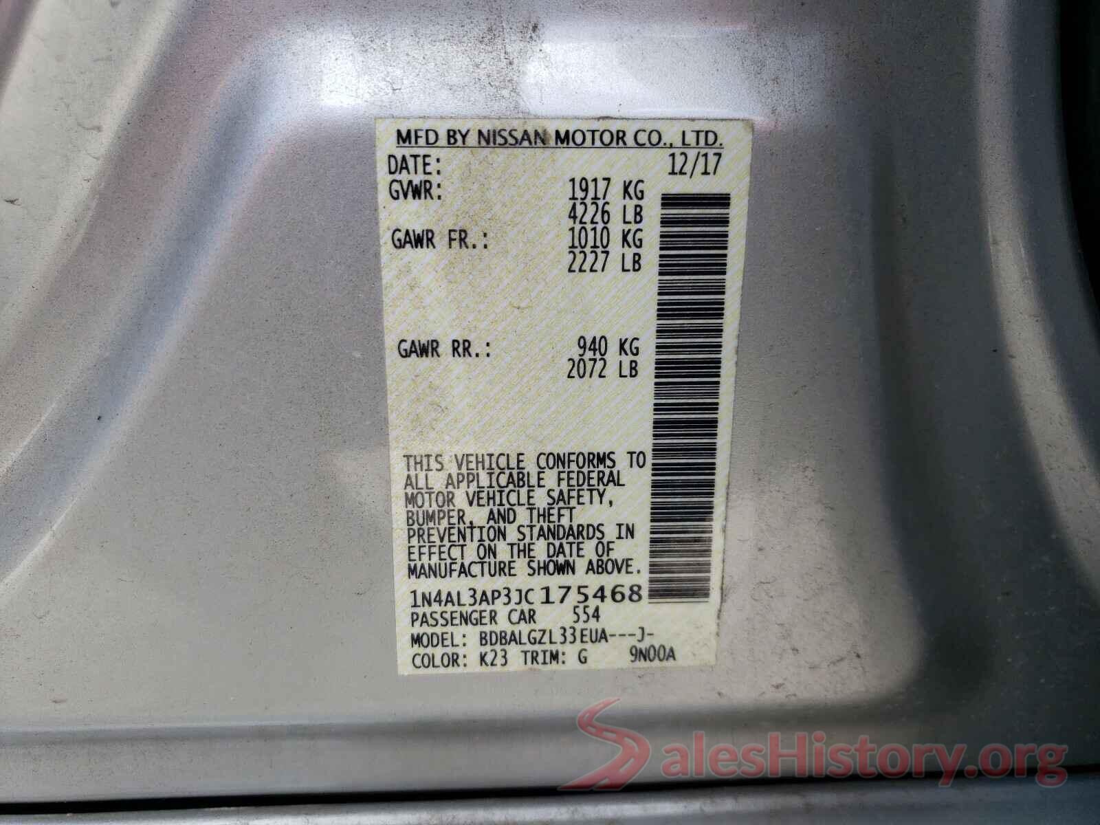 1N4AL3AP3JC175468 2018 NISSAN ALTIMA