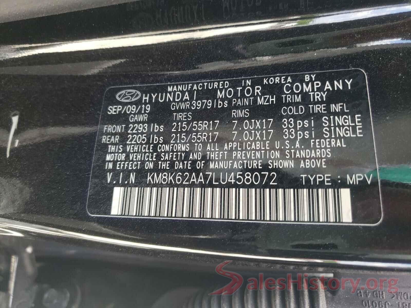 KM8K62AA7LU458072 2020 HYUNDAI KONA