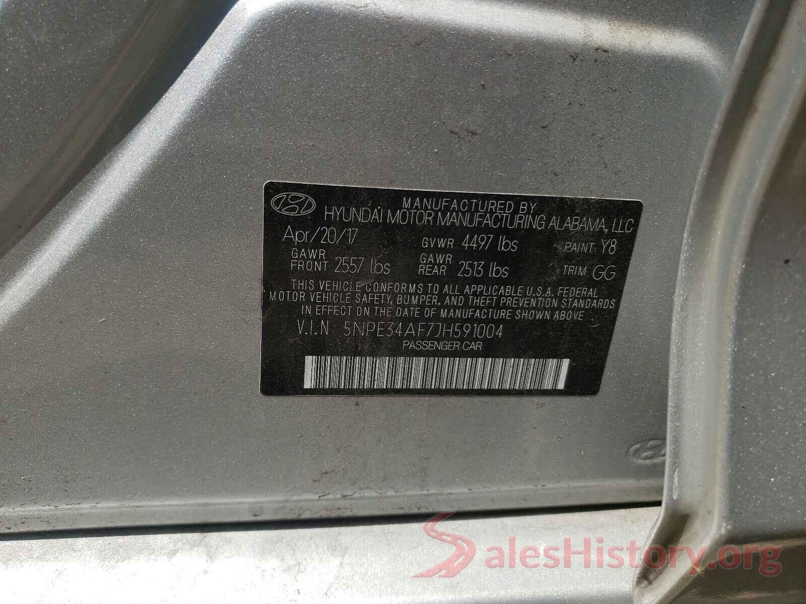 5NPE34AF7JH591004 2018 HYUNDAI SONATA