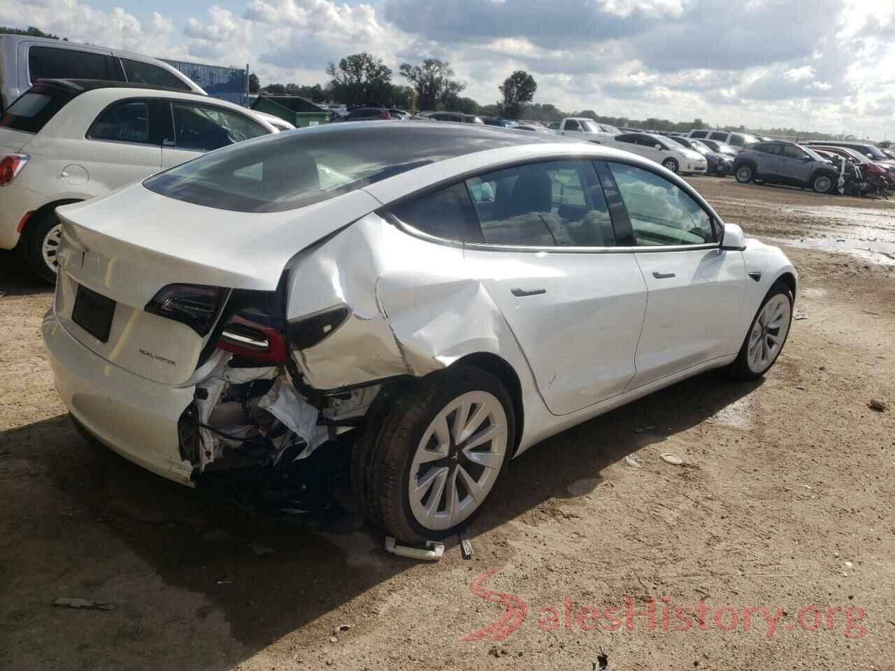 5YJ3E1EB6NF112907 2022 TESLA MODEL 3