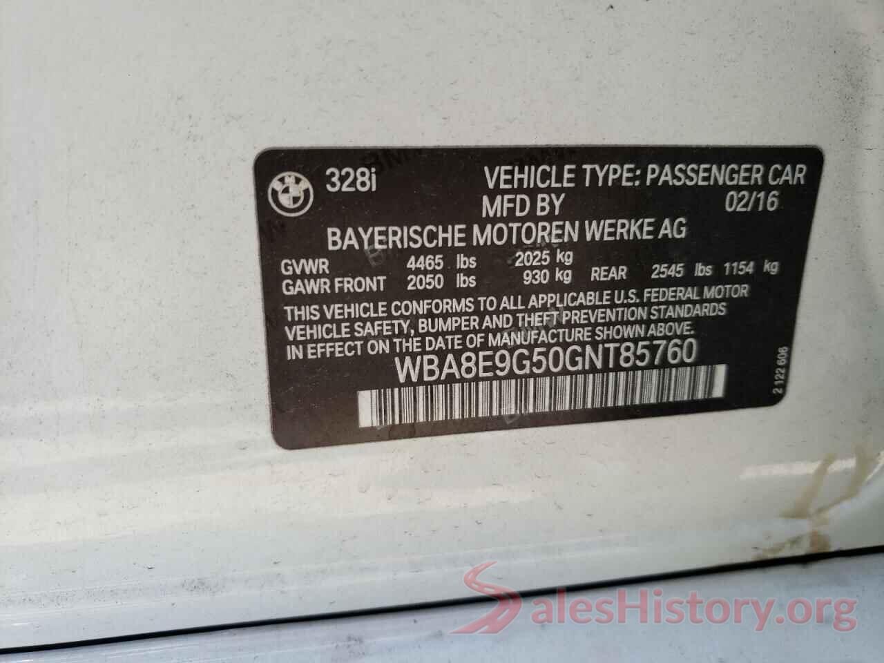 WBA8E9G50GNT85760 2016 BMW 3 SERIES