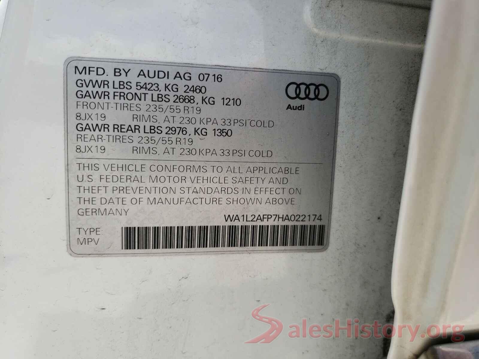 WA1L2AFP7HA022174 2017 AUDI Q5