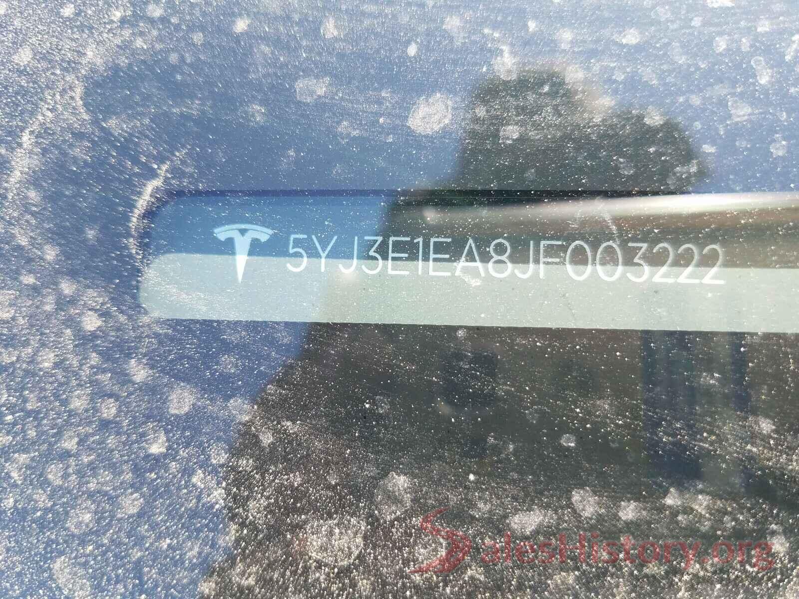 5YJ3E1EA8JF003222 2018 TESLA MODEL 3