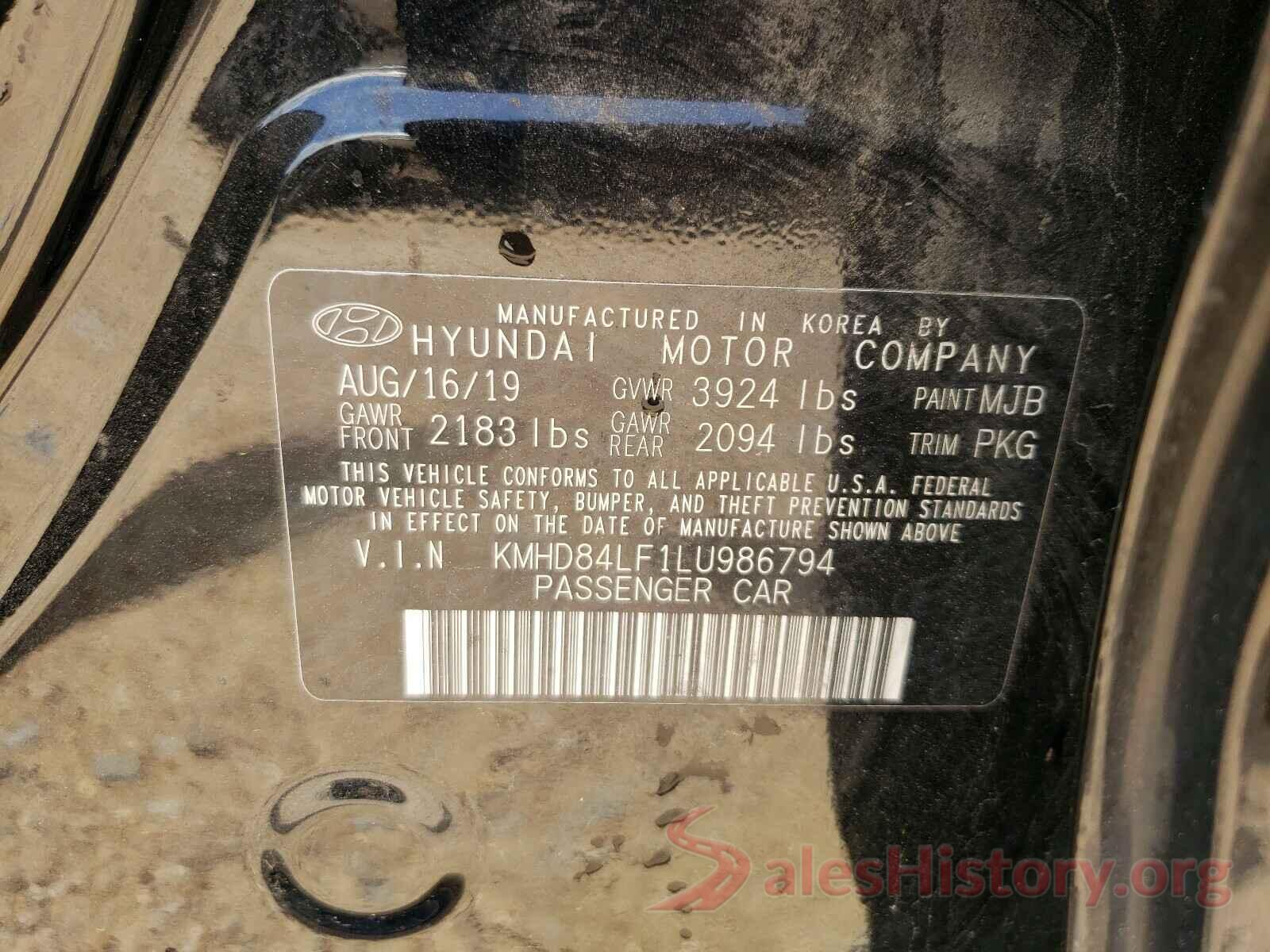 KMHD84LF1LU986794 2020 HYUNDAI ELANTRA