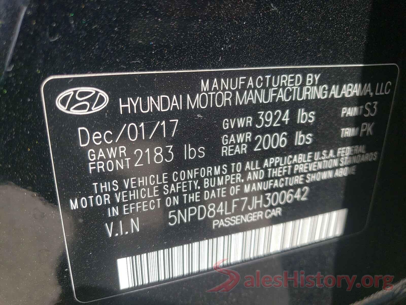 5NPD84LF7JH300642 2018 HYUNDAI ELANTRA