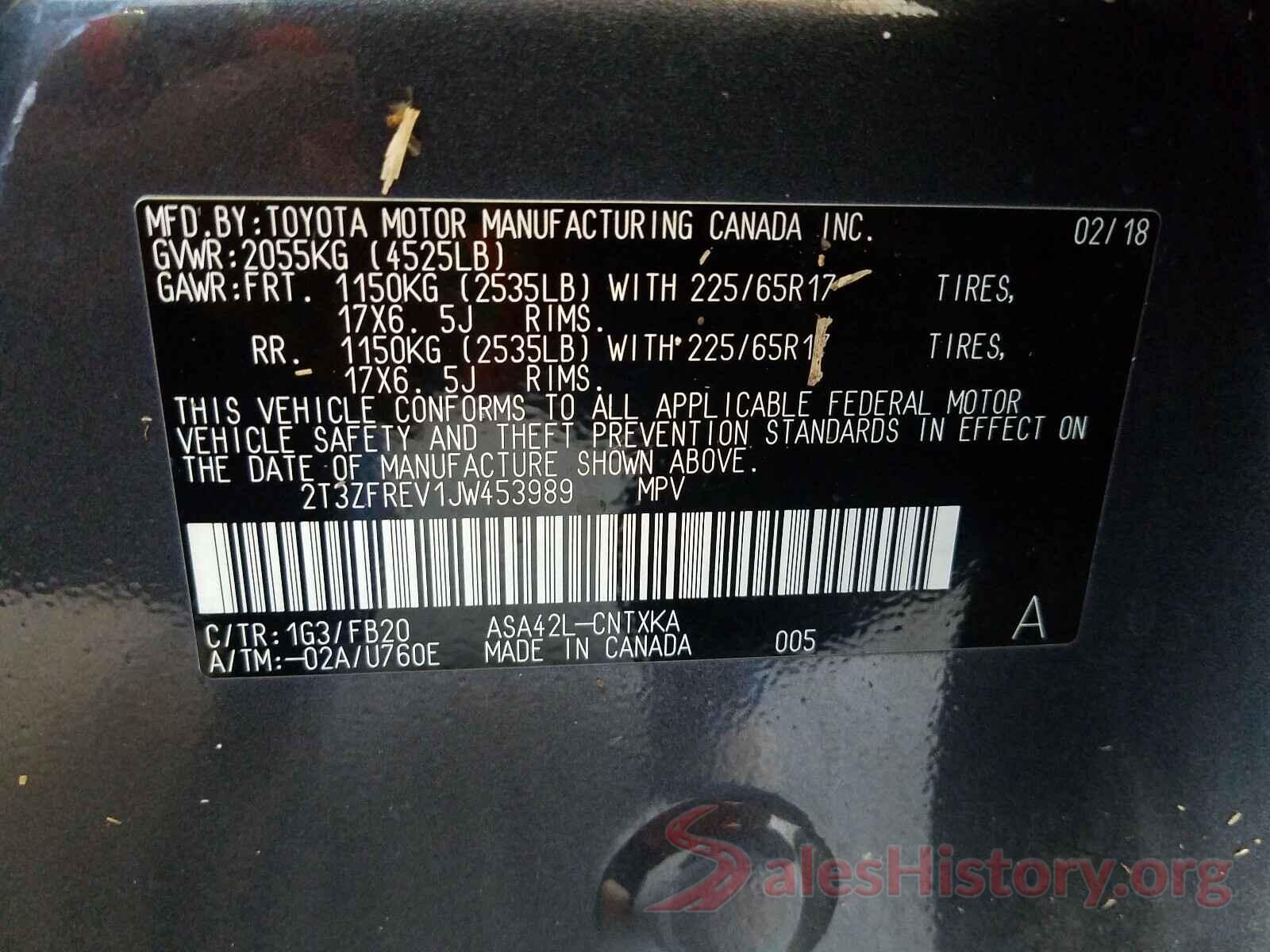 2T3ZFREV1JW453989 2018 TOYOTA RAV4