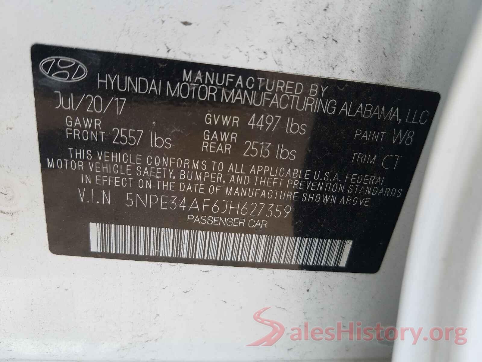 5NPE34AF6JH627359 2018 HYUNDAI SONATA