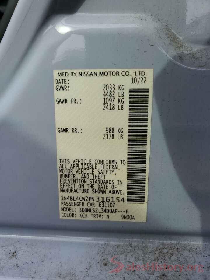 1N4BL4CW2PN316154 2023 NISSAN ALTIMA