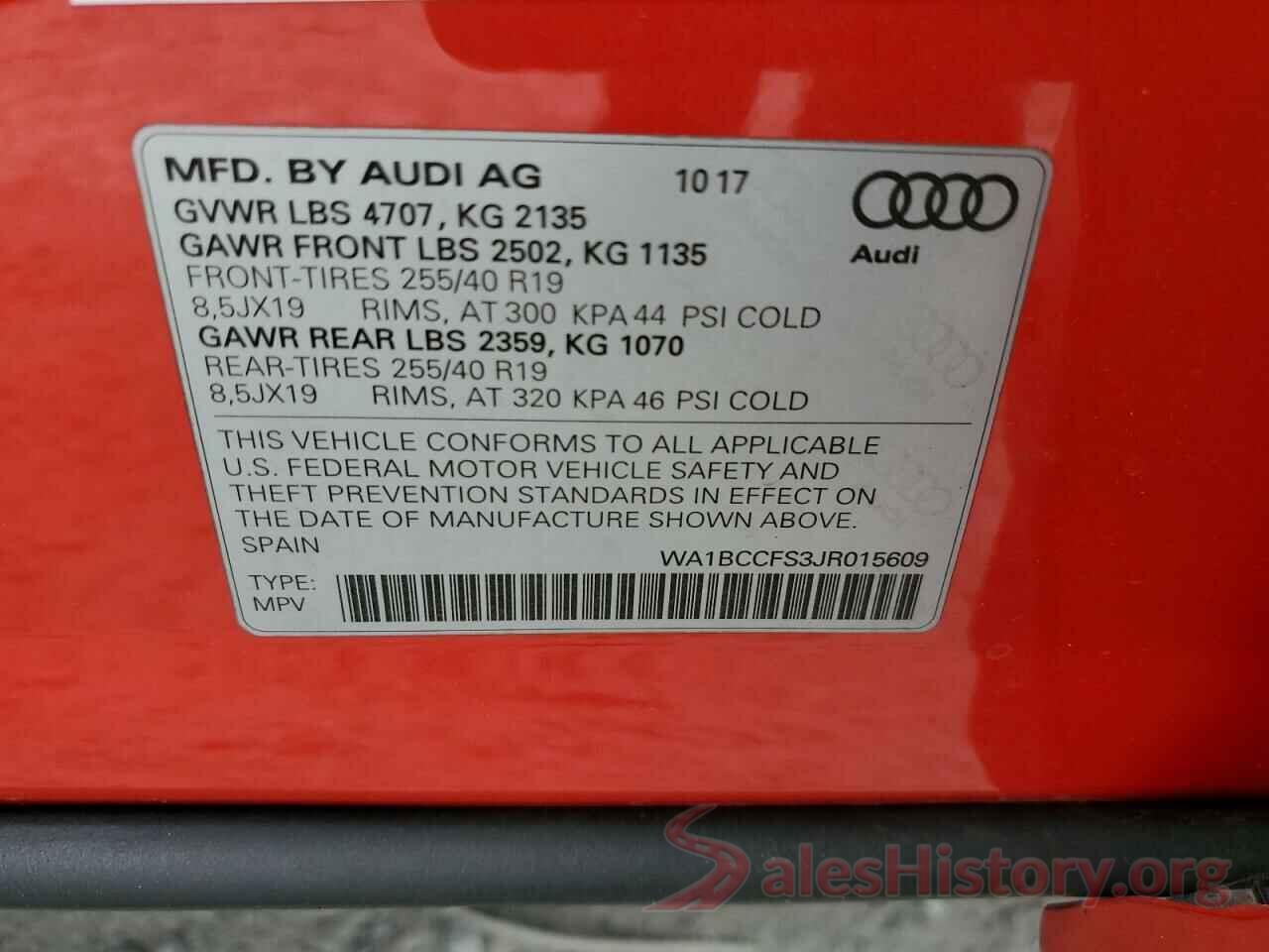 WA1BCCFS3JR015609 2018 AUDI Q3