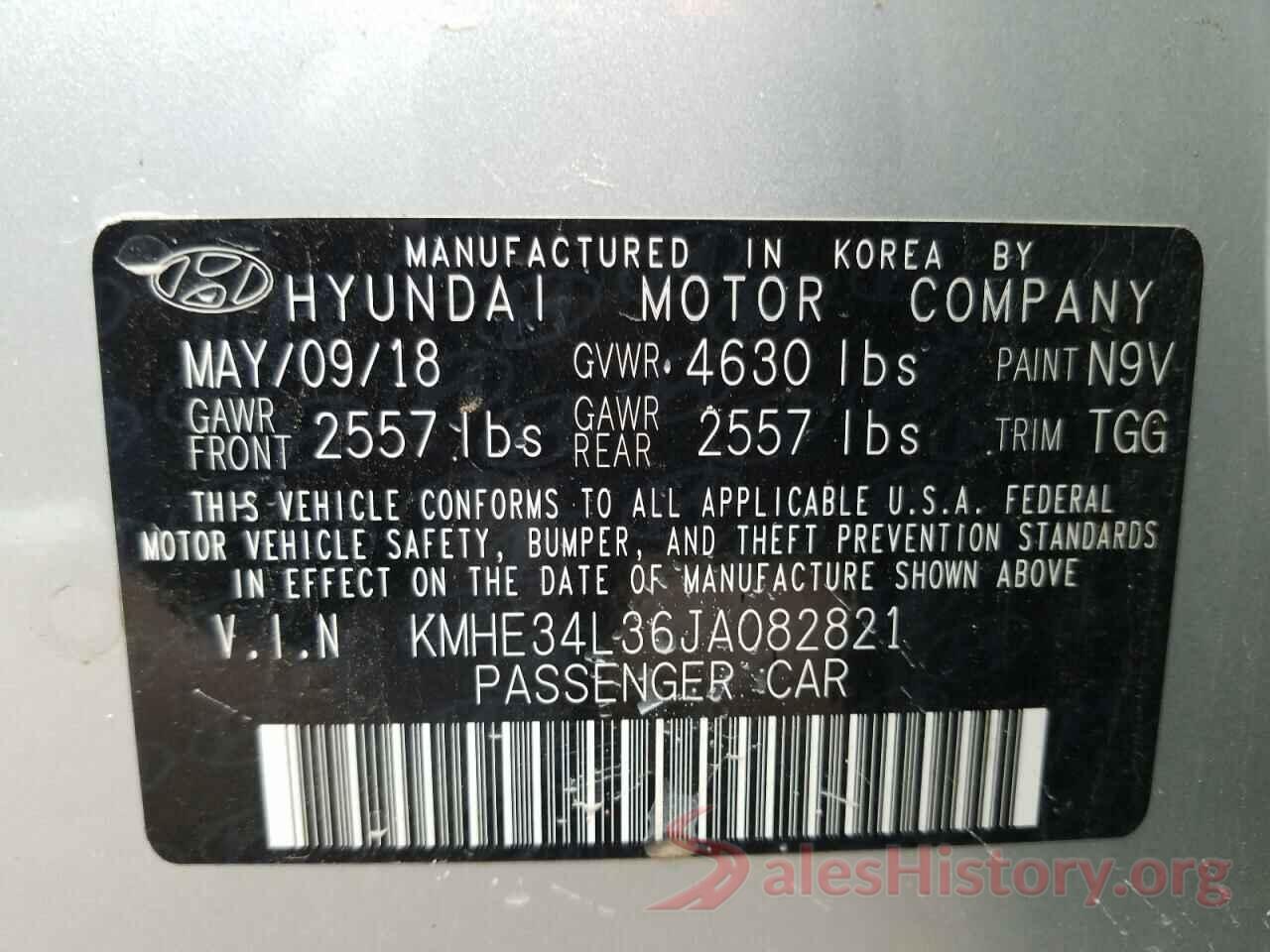 KMHE34L36JA082821 2018 HYUNDAI SONATA