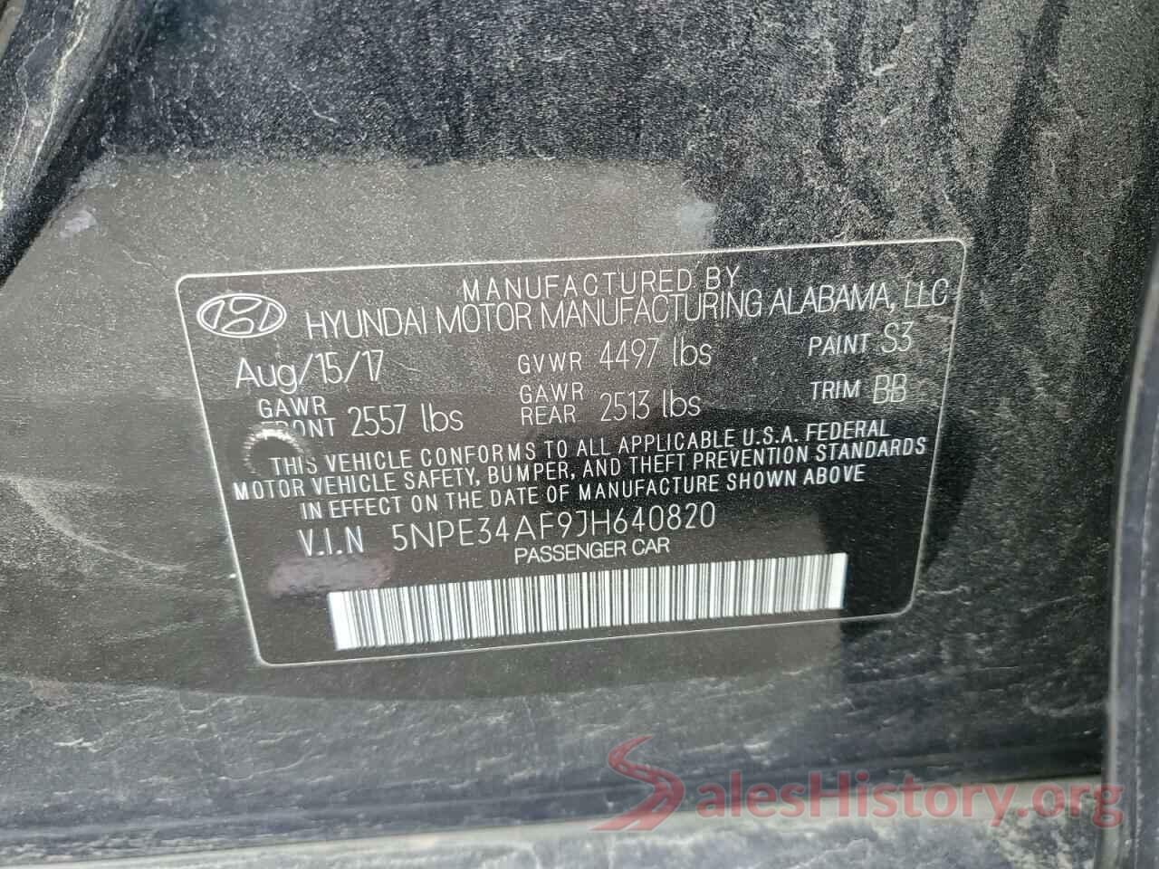 5NPE34AF9JH640820 2018 HYUNDAI SONATA