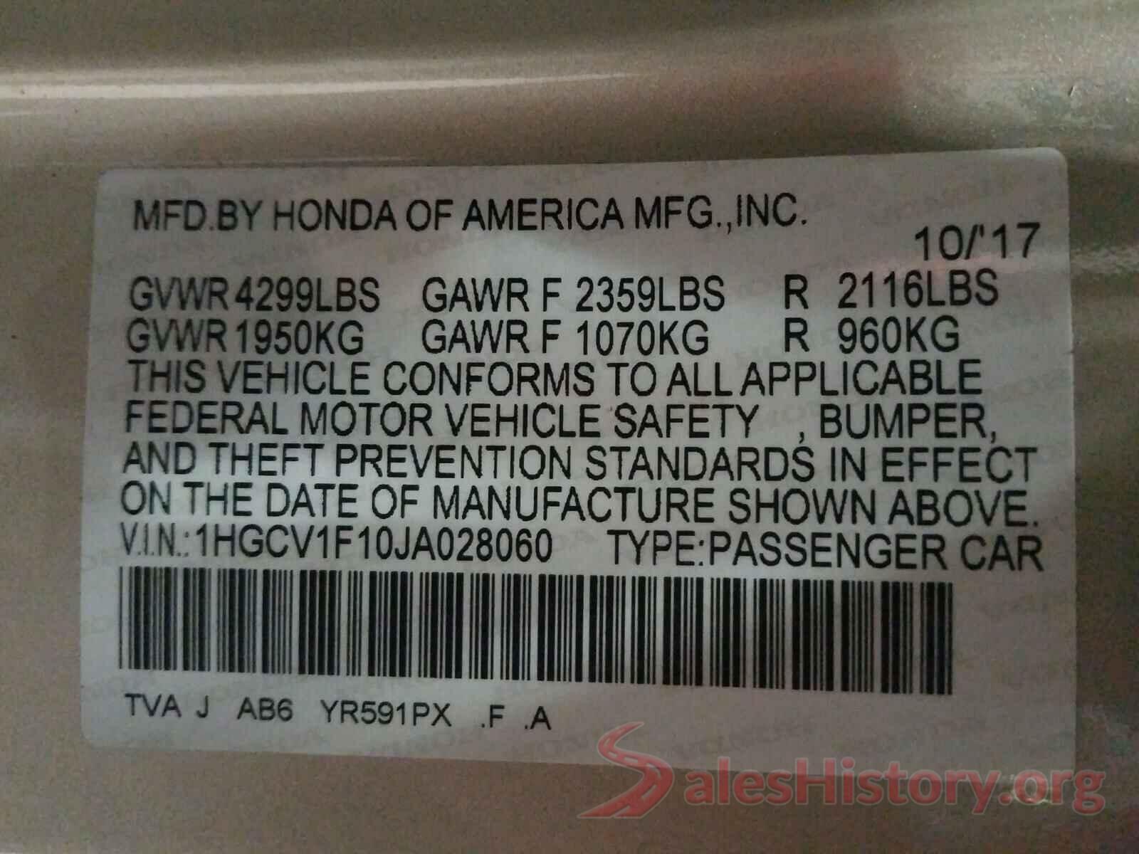 1HGCV1F10JA028060 2018 HONDA ACCORD