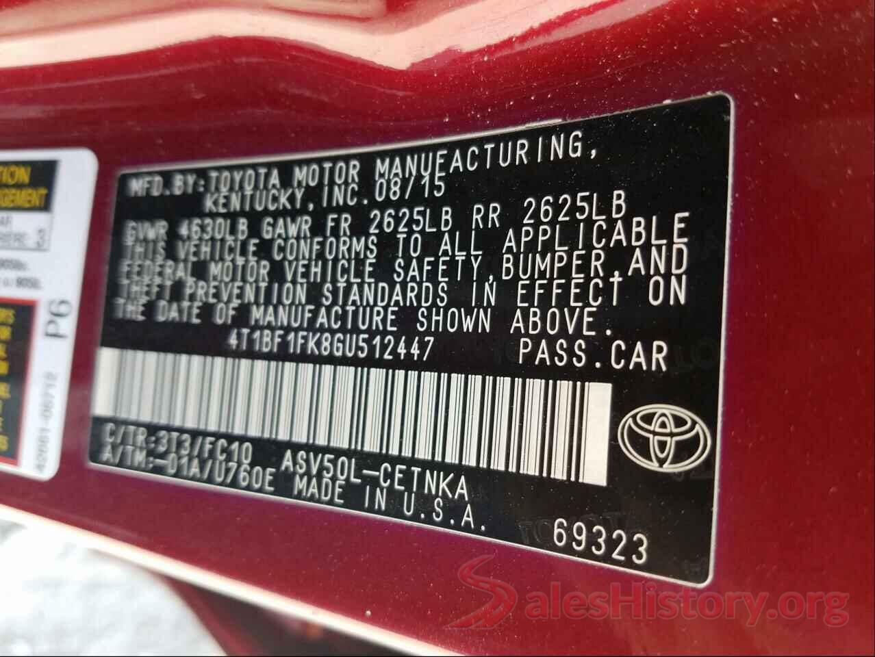 4T1BF1FK8GU512447 2016 TOYOTA CAMRY